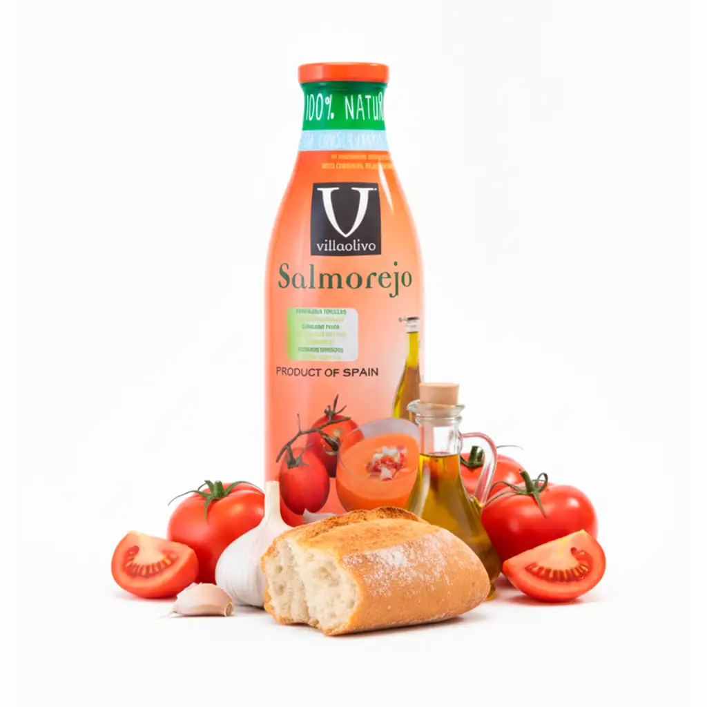 Salmorejo con pan SIN GLUTEN Villaolivo 1 L